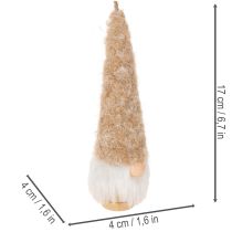 Článok Dekoratívna figúrka trpaslíka s bradou na zavesenie, 17 cm, 6 dielov