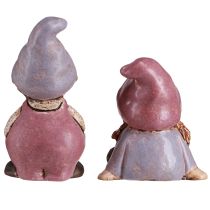 položky Gnome Spring Boy Dievčenský pár Purple Pink H10/14cm 2 ks