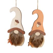 položky Prívesok Gnome drevený dekoračný jesenný trpaslík 21×10,5cm 4ks
