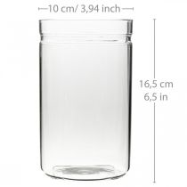 položky Váza na kvety, sklenený valec, sklenená váza okrúhla Ø10cm V16,5cm