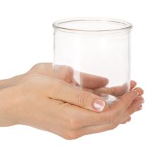 položky Sklenená valcová váza, priehľadná, univerzálna, 10 cm, 3 kusy