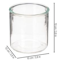položky Sklenená valcová váza, priehľadná, univerzálna, 10 cm, 3 kusy