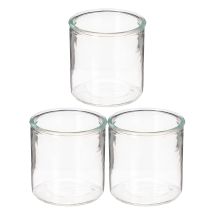 položky Sklenená valcová váza, priehľadná, univerzálna, 10 cm, 3 kusy