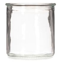 položky Okrúhly sklenený svietnik na sviečky, číre sklo, 8 cm, 3 kusy