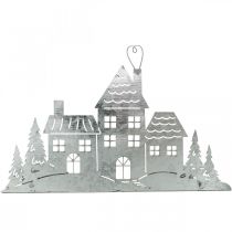 položky Vianočná dekorácia domčeky, svietnik na čajovú sviečku kovový L20cm