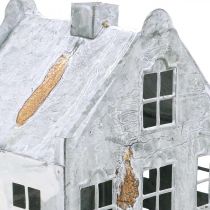 položky Svietnik na čajovú sviečku kovový domček na čajovú sviečku V26cm