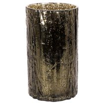 Článok Sklenený držiak na čajové sviečky s hlavou jeleňa a reliéfmi stromu, zimná dekorácia, 26 cm