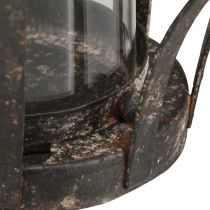 položky Koruna lampáš hnedá hrdza so sviečkou Ø14cm H18cm