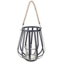 položky Lampáš kovový lampáš so sklom antracit Ø23cm V27cm