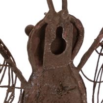 položky Kovový lampión, nástenná dekorácia, motýľ, hrdzavá úprava, 36,5 cm