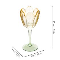 položky Držiak na čajové sviečky Tulipán, kvetinový motív, dekorácia pre romantickú atmosféru a elegantné prostredie, 20 cm