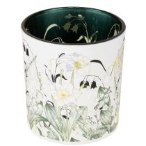 položky Dekoratívny sklenený lampión s dizajnom listu pre štýlové bytové doplnky, 8 cm, 4 kusy