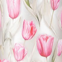 položky Elegantný lampión s motívom tulipánov pre atmosférickú jarnú dekoráciu, 12,5 cm, 2 kusy.