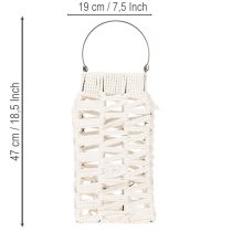 položky Závesný lampión, letná dekorácia, makramé V35,5 cm Š19 cm