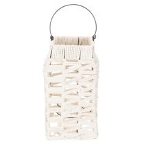 položky Závesný lampión, letná dekorácia, makramé V35,5 cm Š19 cm