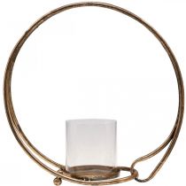 položky Lampáš kovový svietnik zlaté sklo Ø33cm