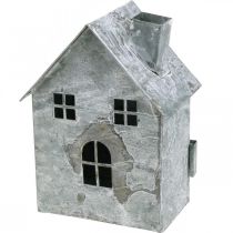 položky Lampášový domček kovový, shabby chic, vianočná dekorácia, biele prané, starožitný vzhľad V14,5cm