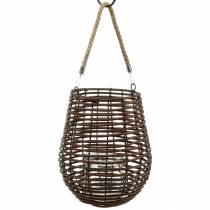 položky Dekoračný lampáš, dekorácia na sviečku s rúčkou, lampáš v košíku Ø23cm V27cm