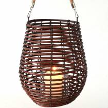 položky Dekoračný lampáš, dekorácia na sviečku s rúčkou, lampáš v košíku Ø23cm V27cm