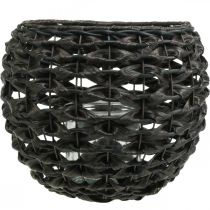 položky Lucerna zapletaná čierna, hnedá letná dekorácia Ø31cm V25cm