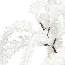 položky Ozdobná vetvička smútočná vŕba zimná dekorácia biele trblietky 82cm 2ks