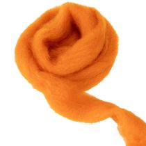 položky Vlnená šnúra, plstená vlna, oranžová, 2 m, na tvorenie, viazanie a zdobenie