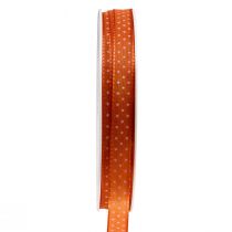 položky Darčeková stuha bodkovaná ozdobná stuha oranžová 10mm 25m