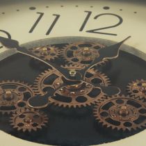položky Nástenná dekorácia nástenné hodiny ozubené hodiny bronzové krémové retro Ø54cm