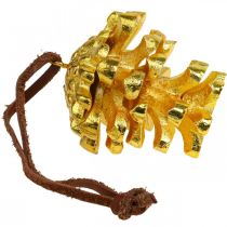 položky Ozdobné šišky šišky na zavesenie Zlaté V6cm