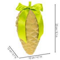 položky Prívesky z umelých šišiek s darčekovou stuhou a mašľou, 23 cm, 3 kusy
