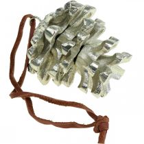 položky Ozdobné šišky šišky na zavesenie strieborné V6cm