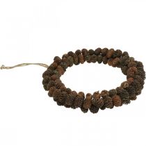 položky Šiškový veniec jelša šiška ozdobný veniec na zavesenie príroda Ø25cm