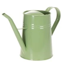 položky Vintage kovová krhlica do interiéru, mätovo zelená, 1,7 l, dekoratívna váza, retro dizajn, V 23 cm