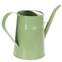 položky Vintage kovová krhlica do interiéru, mätovo zelená, 1,7 l, dekoratívna váza, retro dizajn, V 23 cm