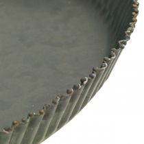 položky Ozdobný tanier zinkový tanier kovový antracitový zlatý Ø28cm