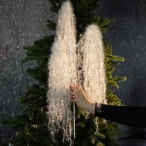 Článok Umelý zimný konár v bielej farbe so zasneženým, mrazivým vzhľadom, 70 cm