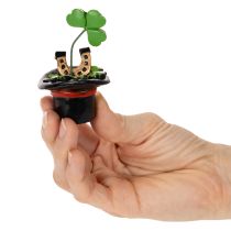 Článok Talizman pre šťastie ďatelina a chrobák v cylindri, 7 cm, 3 kusy