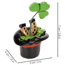 Článok Talizman pre šťastie ďatelina a chrobák v cylindri, 7 cm, 3 kusy