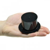 položky Dekoračný valec, silvestrovská dekorácia, klobúk na sadenie, kvetináč Nový rok Čierna V5cm L12cm 20 ks