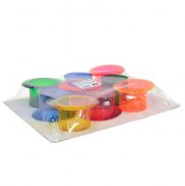 položky Kvetináč dekoračný valec farebná stolová dekorácia 12×10×6,5cm 9ks