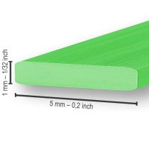 položky Hliníkový plochý drôt, jablkovo zelený, 5 mm, 10 m, ohybný, dekoračný