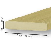 položky Hliníkový plochý drôt zlatý 5mm x 1mm 2,5m