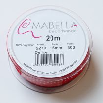 položky Stuha s bodkovaným vzorom na všestranné balenie darčekov podľa sezónnych požiadaviek, šírka 1,5 cm, dĺžka 20 m