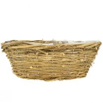 položky Miska na kvety z prírody, dekoratívna misa s dizajnom viniča, 31 cm, rustikálna, kvetináč