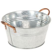 položky Okrúhla kvetinová misa s rúčkami, kovová misa Ø17,5 cm V9 cm