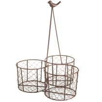 položky Kvetináč keramický sieťovaný kôš kovový hnedý Ø30cm V11,5cm