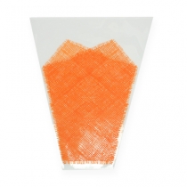 položky Kvetinová taška jutový vzor oranžová L40cm B12-30 50b