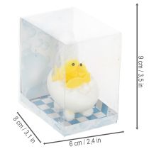 položky Veľkonočná dekorácia kuriatka, ženilkové kuriatko vo vani, žlté, 9 cm