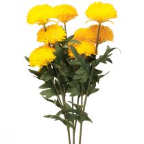 položky Dahlia umelé dekoratívne kvety Žltý kvet L64cm 3 ks
