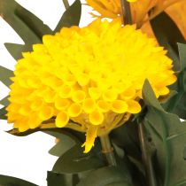 položky Dahlia umelé dekoratívne kvety Žltý kvet L64cm 3 ks